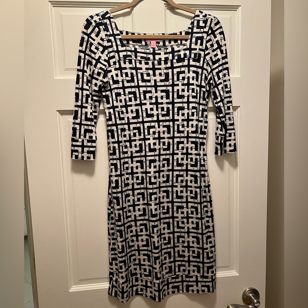 Lilly Pulitzer Navy and White Dress